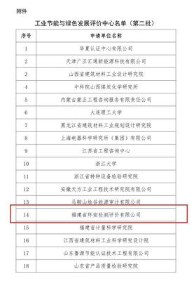 福建省環(huán)安檢測評價獲評國家工信部工業(yè)節(jié)能與綠色發(fā)展評價中心，引領行業(yè)綠色轉型